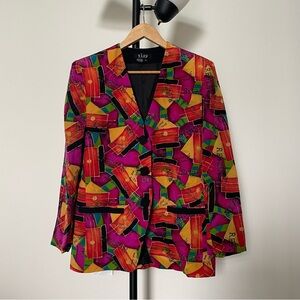 Multi-Color Silk Blazer